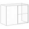Dog House with Run Anthracite 84.3"x340.6"x71.3" Galvanized Steel